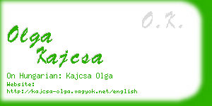 olga kajcsa business card